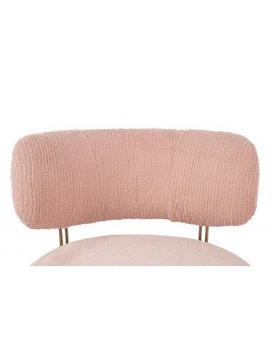 Fotel LOW TEDDY PINK różowy