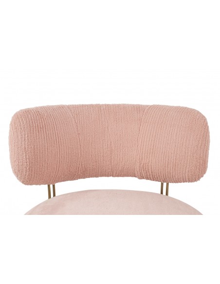 Fotel LOW TEDDY PINK różowy