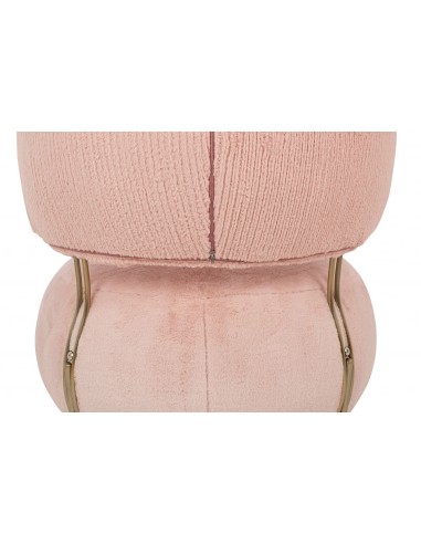 Fotel LOW TEDDY PINK różowy