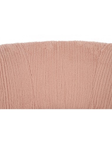 Fotel LOW TEDDY PINK różowy