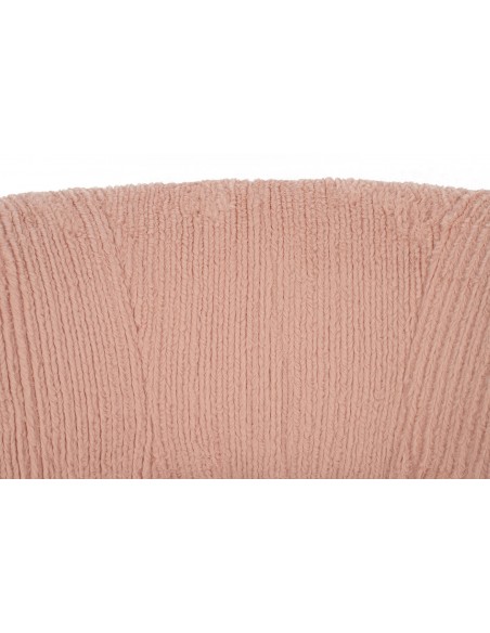 Fotel LOW TEDDY PINK różowy