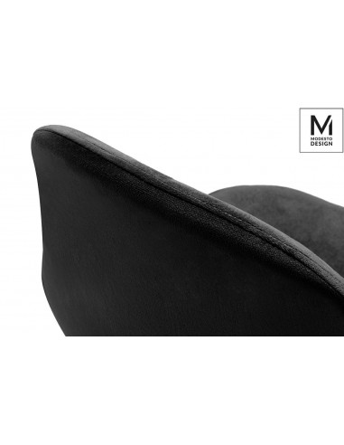 MODESTO krzesło LUCY czarne - welur, metal