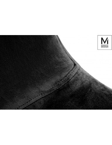 MODESTO krzesło LUCY czarne - welur, metal