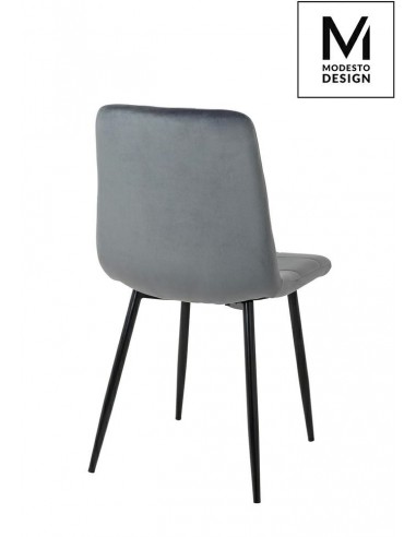 MODESTO krzesło CARLO ciemny szary - welur, metal