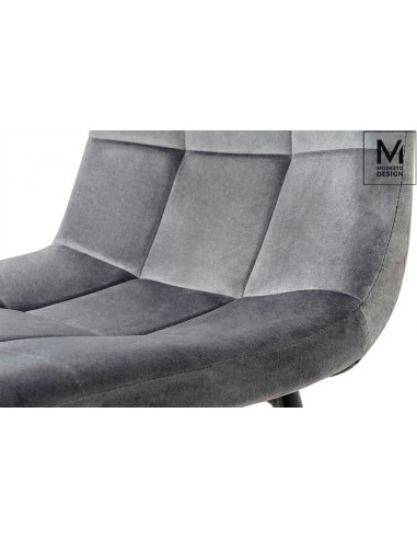 MODESTO krzesło CARLO ciemny szary - welur, metal