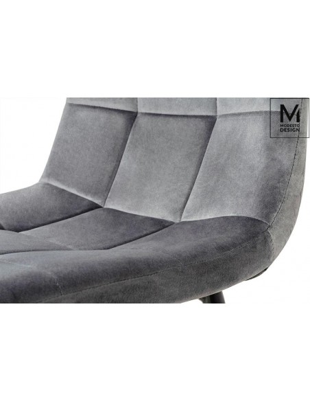 MODESTO krzesło CARLO ciemny szary - welur, metal