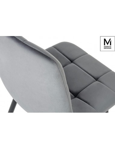 MODESTO krzesło CARLO ciemny szary - welur, metal