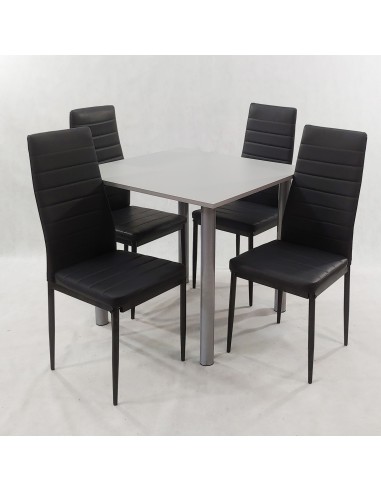 Zestaw stół Lugano 80 szary i 4 krzesła Nicea...