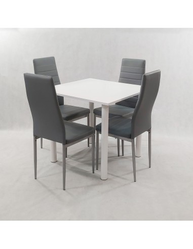 Zestaw stół Lugano 80 biały i 4 krzesła Nicea...