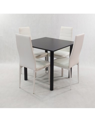 Zestaw stół Lugano 80 biały i 4 krzesła Nicea...