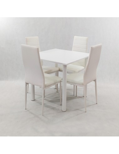 Zestaw stół Lugano 80 czarny i 4 krzesła Nicea...