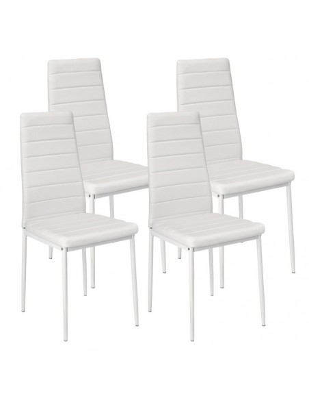 Zestaw stół Lugano 80 sonoma i 4 krzesła Nicea białe