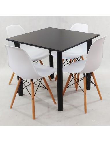 Zestaw stół Lugano 80 szary i 4 krzesła Milano...