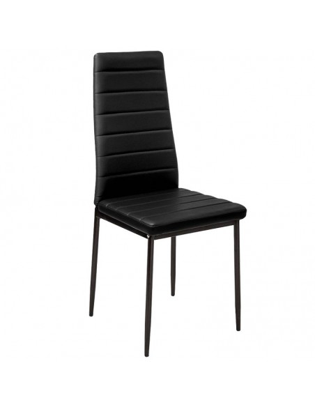 Zestaw stół Modern 120 sonoma 6 czarnych krzeseł Nicea
