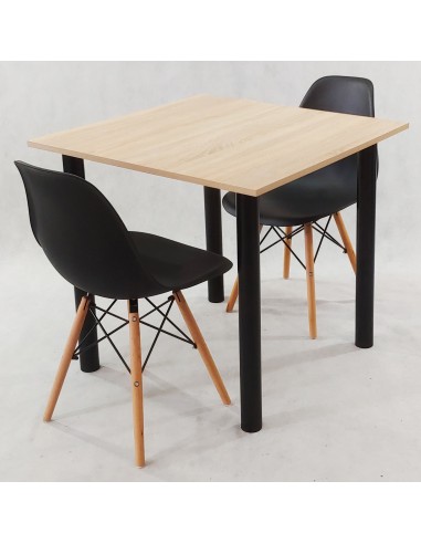 Zestaw stół Lugano 80 biały i 2 krzesła Milano...