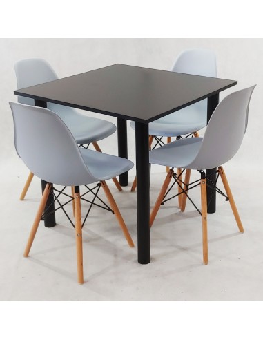 Zestaw stół Lugano 80 biały i 4 krzesła Milano...