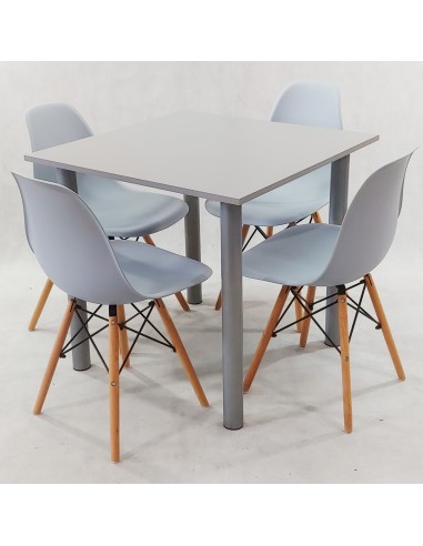 Zestaw stół Lugano 80 biały i 4 krzesła Milano...