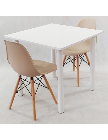 Zestaw stół Lugano 80 czarny i 2 krzesła Milano...