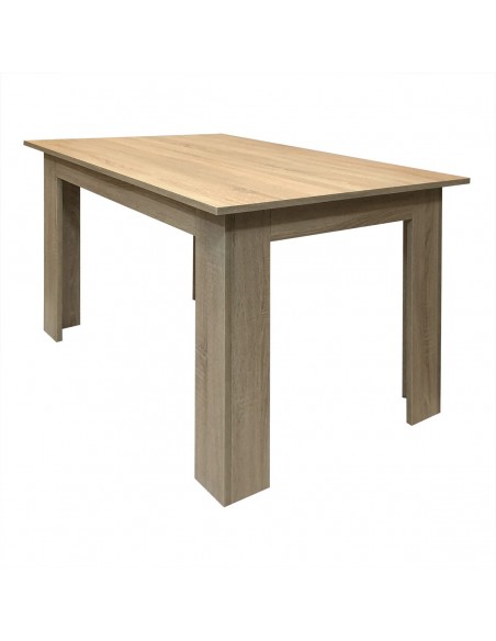 Zestaw stół Modern 120 sonoma 6 czarnych krzeseł Nicea