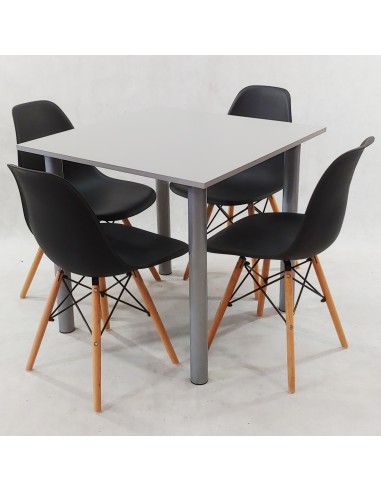 Zestaw stół Lugano 80 sonoma i 4 krzesła Milano...