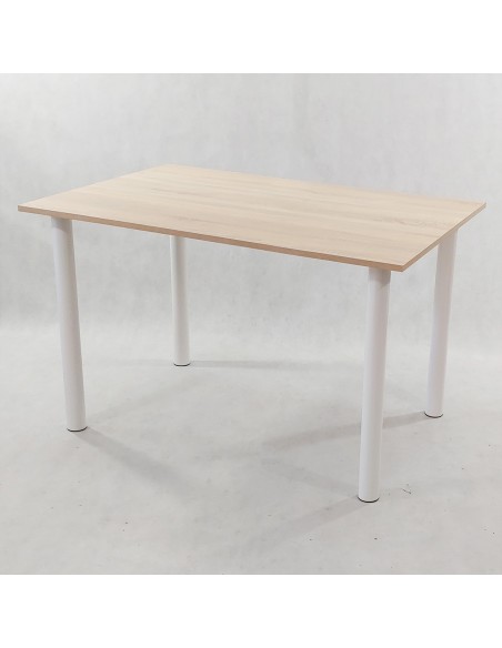 Zestaw stół Lugano 120 sonoma i 4 krzesła Milano białe