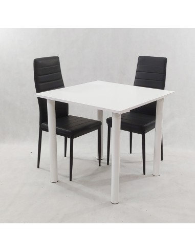 Zestaw stół Lugano 80 biały i 2 krzesła Nicea...