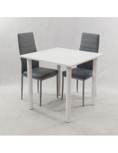 Zestaw stół Lugano 80 biały i 2 krzesła Nicea...