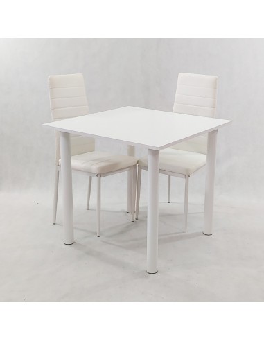 Zestaw stół Lugano 80 biały i 2 krzesła Nicea...