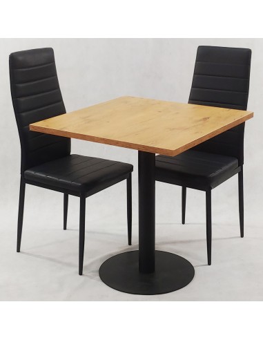 Zestaw stół Kansas i 2 krzesła Nicea czarne