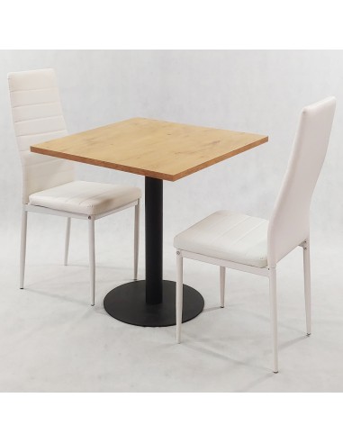 Zestaw stół Kansas i 2 krzesła Nicea czarne