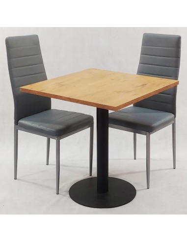 Zestaw stół Kansas i 2 krzesła Nicea szare