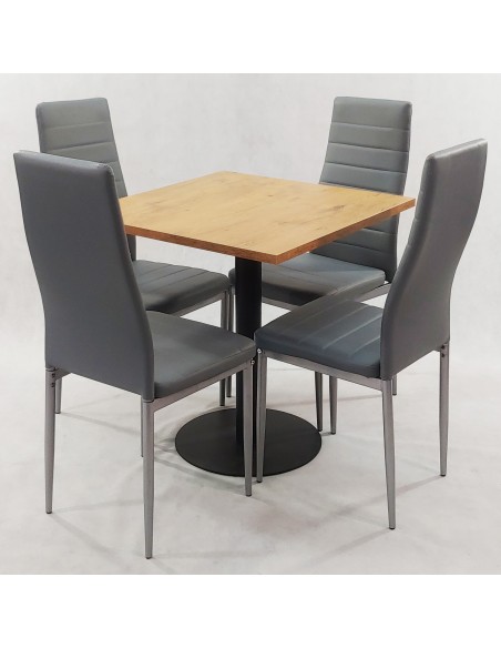 Zestaw stół Kansas i 4 krzesła Nicea białe