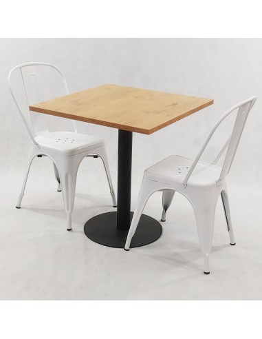 Zestaw stół Kansas i 2 krzesła Paris miedziane