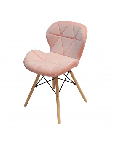 Krzesło ELIOT VELVET różowe - welur
