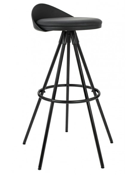 Krzesło barowe LANZA 76 czarne