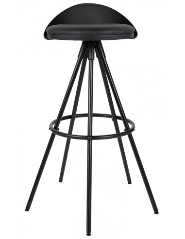 Krzesło barowe LANZA 76 czarne