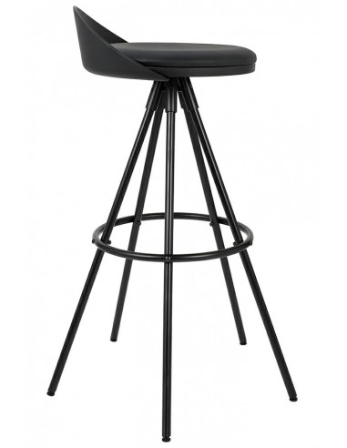 Krzesło barowe LANZA 76 czarne