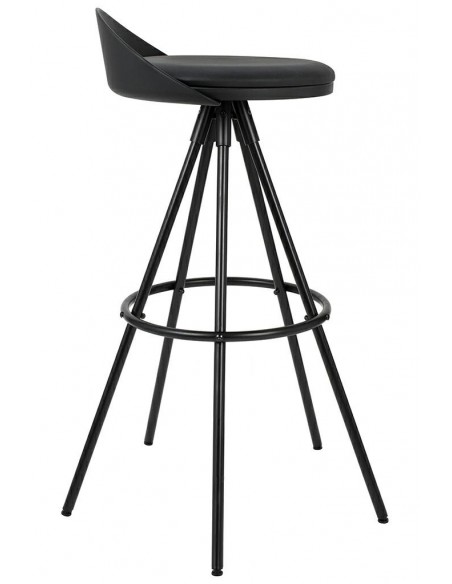 Krzesło barowe LANZA 76 czarne
