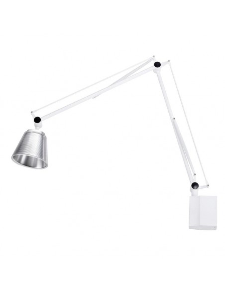 Lampa ścienna RAYON ARM WALL biała - LED, klosz z akrylu