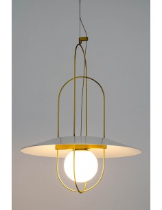 Lampa wisząca FUENTE mosiądz - metal, szkło 2