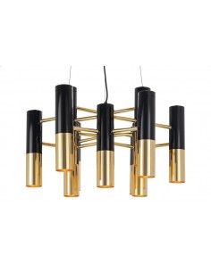 Lampa wisząca LUNETTE czarno-złota - metal