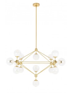 Lampa wisząca PLANETARIO 15 GOLD złota - klosze szronione 2