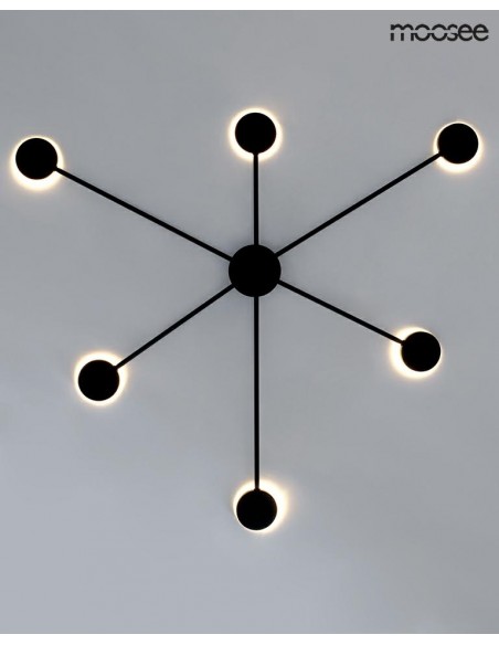 MOOSEE lampa ścienna SHADOW 6 CLOSE czarna