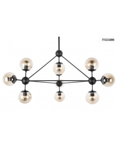 MOOSEE lampa wisząca ASTRIFERO 10 czarna / bursztynowa