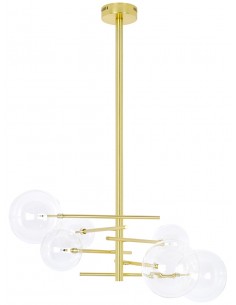 Lampa wisząca ASTRO złota - aluminium, szkło