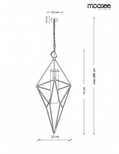 MOOSEE lampa wisząca HAVANA L - złota