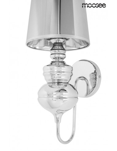 MOOSEE lampa ścienna QUEEN 20 srebrna