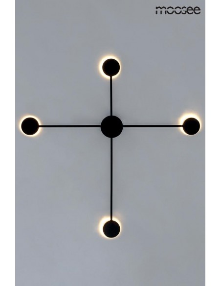 MOOSEE lampa ścienna SHADOW 4 CLOSE czarna
