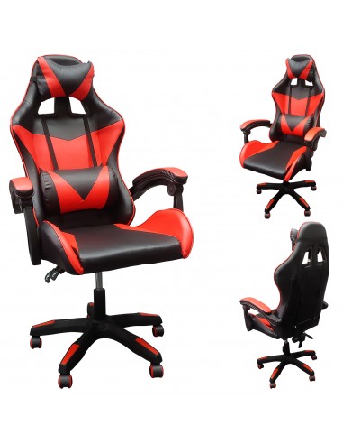 Krzesło obrotowe gamingowe, czarno - czerwone