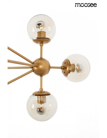 MOOSEE lampa wisząca ASTRIFERO 15 złota / bursztynowa